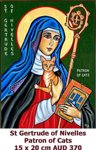 St-Gertrude-of-Nivelles-Patron of Cats-icon